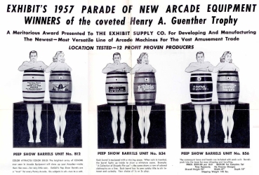 1956 Exhibit Supply Peep Show Barrels - US Import