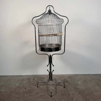 Vintage Vogelkäfig auf Ständer – „Tweetys Käfig“ inkl. Tweety