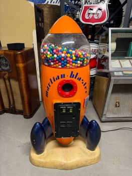 Vend-A-Mation Martian Blaster Gumball Rackete Kaugummi Automat