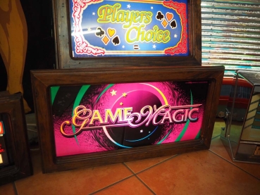 Slot Machine Topgläser in Holz-Leuchkasten - US Import