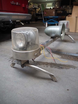60s Police Light and Siren / 60er Jahre Police Leuchtbalken inkl. Lautsprecher USA - US Import