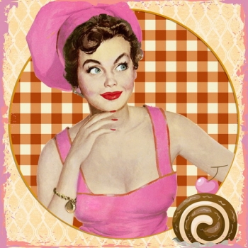 Lady in Pink Kunstdruck Fotoleinwand