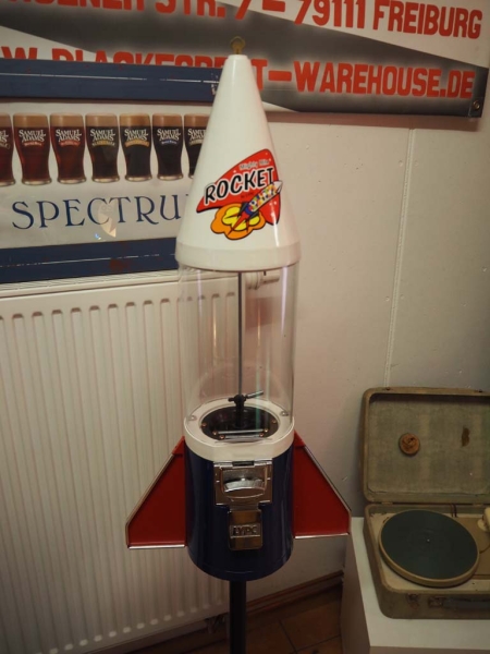 Mighty Mite Rocket Gumball Machine Kaugummiautomat mit Standfuß - US Import