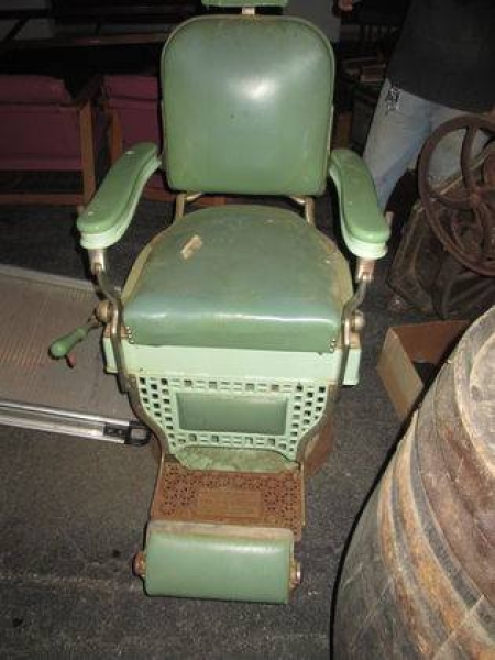 Green Barber Chair Friseurstuhl 20er Jahre - US Import