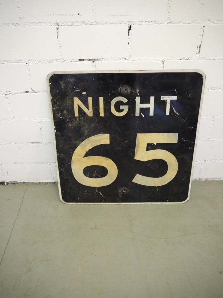 Speed Limit Night 65 Sign - US Import